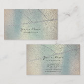 Minimalistisch zilver grijs lef moeder parelblauw visitekaartje (Voorkant / Achterkant)