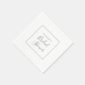 Minimalistisch zilver-Vrijgezellenfeest Servet (Hoek)