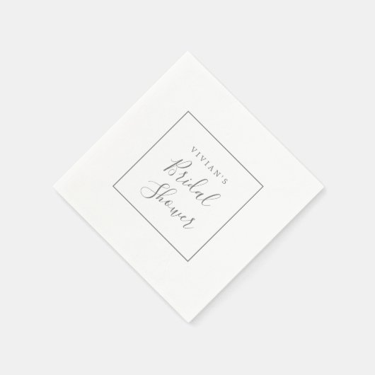 Minimalistisch zilver-Vrijgezellenfeest Servet (Hoek)