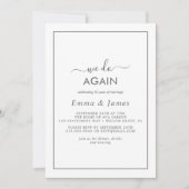 Minimalistisch zilver "We Do Again" Gelofte Vernie Kaart (Voorkant)