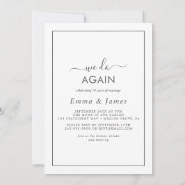 Minimalistisch zilver "We Do Again" Gelofte Vernie Kaart