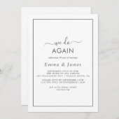 Minimalistisch zilver "We Do Again" Gelofte Vernie Kaart (Voorkant / Achterkant)