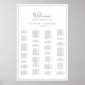 Minimalistisch zilveralfabetisch Zitdiagram Poster (Voorkant)