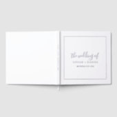 Minimalistisch zilveren olievlek gastenboek (Volledig)