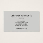 Minimalistisch zilvervormbaar professioneel visite visitekaartje (Achterkant)