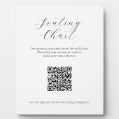 Minimalistisch zitkaartteken met QR-code Fotoplaat (Voorkant)