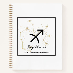Minimalistisch Zodiac Sagittarius Crossbody-Tas Notitieboek