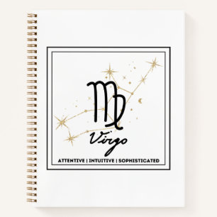 Minimalistisch Zodiac Virgo Notitieboek