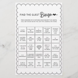 Minimalistisch zoeken naar de game vrijgezellenfee flyer