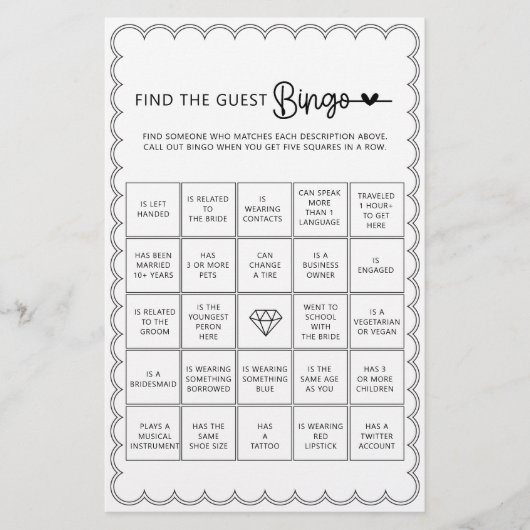 Minimalistisch zoeken naar de game vrijgezellenfee flyer (Voorkant)