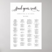 Minimalistisch zoeken naar uw zitplaats | Grafiek  Poster (Voorkant)