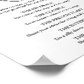 Minimalistisch zoenen Menu Bruiloft spel teken Poster (Hoek)