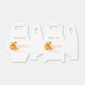 Minimalistisch zoet Sinaasappel Citrus Baby shower Bedankdoosjes (Uitgevouwen)