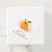 Minimalistisch zoet Sinaasappel Citrus Baby shower Bedankjes Labels (In situ)