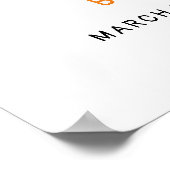 Minimalistisch Zoet Sinaasappel Citrus Baby shower Poster (Hoek)