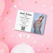 minimalistisch zoete chic zestien qr-codefoto kaart