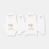 Minimalistisch Zomer Sinaasappel Citrus Baby showe Bedankdoosjes (Uitgevouwen)