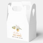 Minimalistisch Zomer Sinaasappel Citrus Baby showe Bedankdoosjes (Geopend)