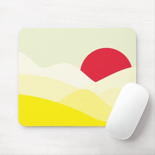 Minimalistisch zongeel muismat (Met muis)