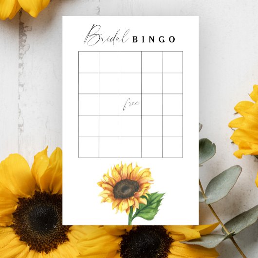 Minimalistisch zonnebloem Vrijgezellenfeest bingog