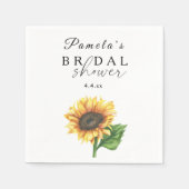 Minimalistisch zonnebloem Vrijgezellenfeest Servet (Voorkant)