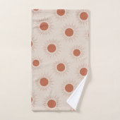 Minimalistisch zonnepatroon van Terracotta Abstrac Bad Handdoek (Handdoek)
