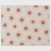 Minimalistisch zonnepatroon van Terracotta Abstrac Cadeaupapier (Vlak)