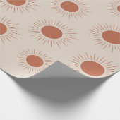 Minimalistisch zonnepatroon van Terracotta Abstrac Cadeaupapier (Hoek)