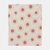 Minimalistisch zonnepatroon van Terracotta Abstrac Fleece Deken (Voorkant)