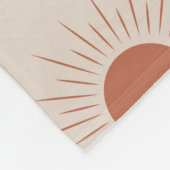 Minimalistisch zonnepatroon van Terracotta Abstrac Fleece Deken (Hoek)