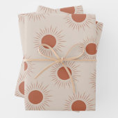 Minimalistisch zonnepatroon van Terracotta Abstrac Inpakpapier Vel (In situ)