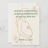 Minimalistisch zwangerschaps-Wenskaart Feestdagenkaart (Voorkant)