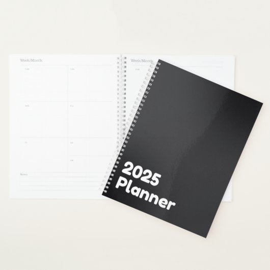 Minimalistisch zwart 2025 planner (Display)