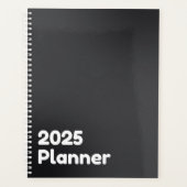 Minimalistisch zwart 2025 planner (Voorkant)