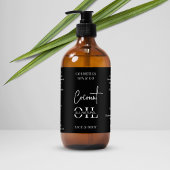 Minimalistisch Zwart 4 OZ Kosmetisch Flessenetiket Rechthoekige Sticker