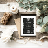 minimalistisch | Zwart Alles in een bruiloft uitno Kaart