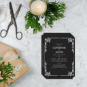 minimalistisch | Zwart Alles in een bruiloft uitno Kaart