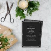 minimalistisch | Zwart Alles in een bruiloft uitno Kaart