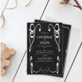 minimalistisch | Zwart Alles in een bruiloft uitno Kaart