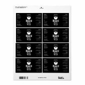 Minimalistisch Zwart Baard Olie Dropper Flesetiket Etiket (Full Sheet)