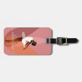 Minimalistisch zwart Ballerina African American Pi Bagagelabel (Voorkant horizontaal)