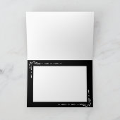 Minimalistisch zwart bedankkaart (Binnen)