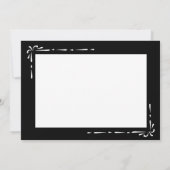 Minimalistisch zwart bedankkaart (Achterkant)