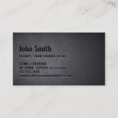 Minimalistisch zwart bij notarisondertekenaar visitekaartje (Achterkant)
