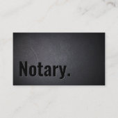 Minimalistisch zwart bij notarisondertekenaar visitekaartje (Voorkant)