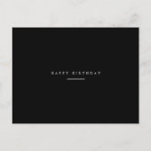 Minimalistisch zwart briefkaart (Voorkant)