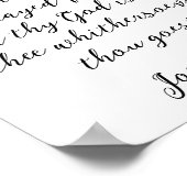 Minimalistisch zwart Christelijk citaat Poster (Hoek)