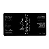 Minimalistisch zwart cosmetisch druppelflesje prod etiket (Voorkant)