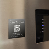 Minimalistisch zwart | De datum opslaan | QR-code