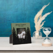 Minimalistisch zwart dennenboom silhouet personali fotoplaat (Insitu)